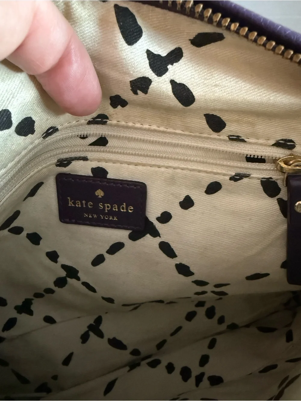 kate spade Deep Purple Pebbled Leather Crossbody Bag